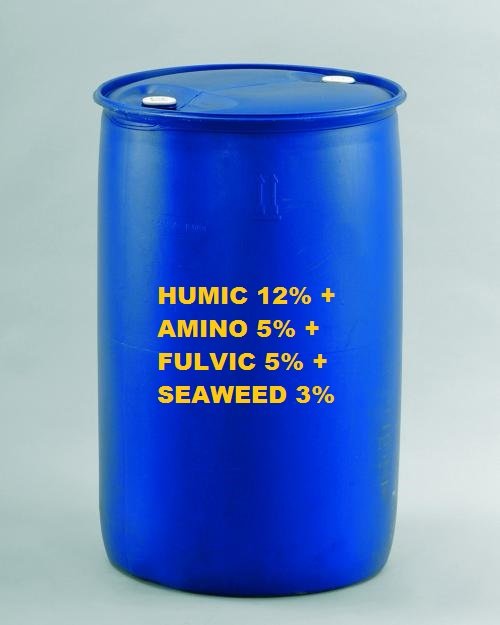 Humic acid 12% + amino acid 5% + fulvic 5% + seaweed 3%